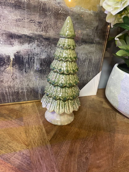 Light Green Ceramic Fir Tree With Base