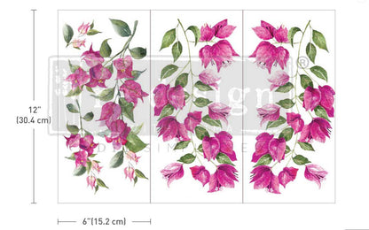 Re- Design With Prima Decor Transfers Wild Flowers 6” x 12”