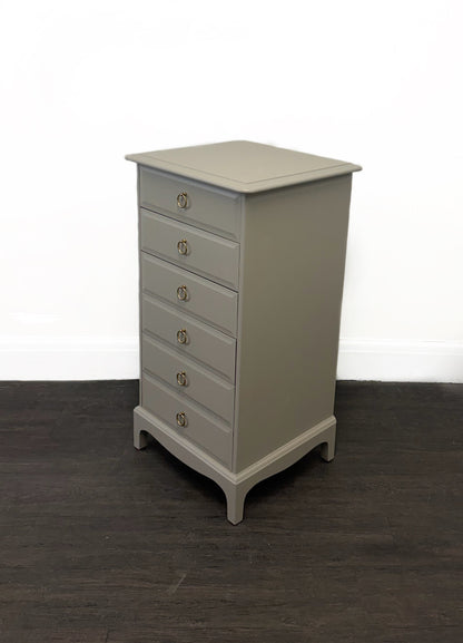 Greyish-Brown Slimline Tallboy Vanity Unit Dresser Chest of Drawers