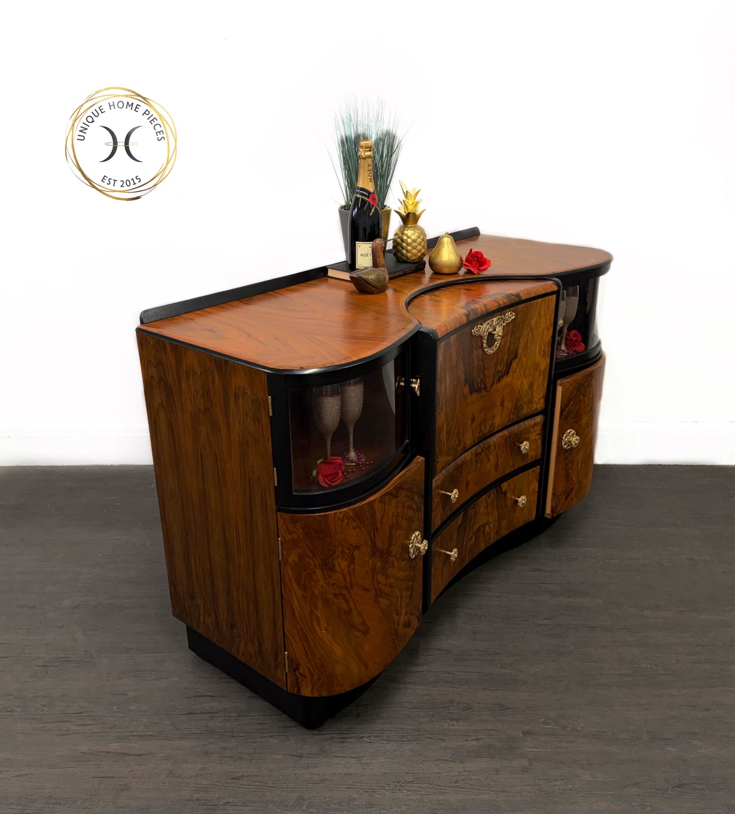 Black Beautility Cocktail Cabinet/Bar/Drinks Cabinet - Unique Home Pieces