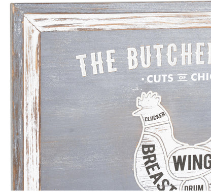 Hill Interiors - Butchers Cut Chicken Wall Plaque
