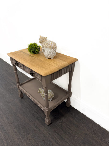 Priory Beige Two Drawer Console Table, Brown Side Table - Unique Home Pieces