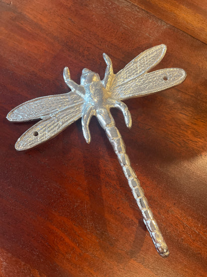 Silver Metal Dragonfly Coat Hook