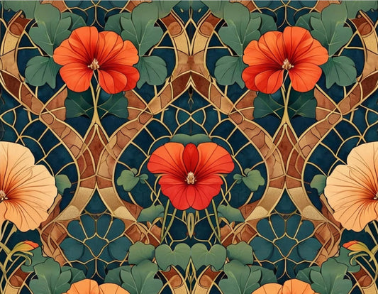 Mint by Michelle Decoupage Paper - Stained Glass Blossoms