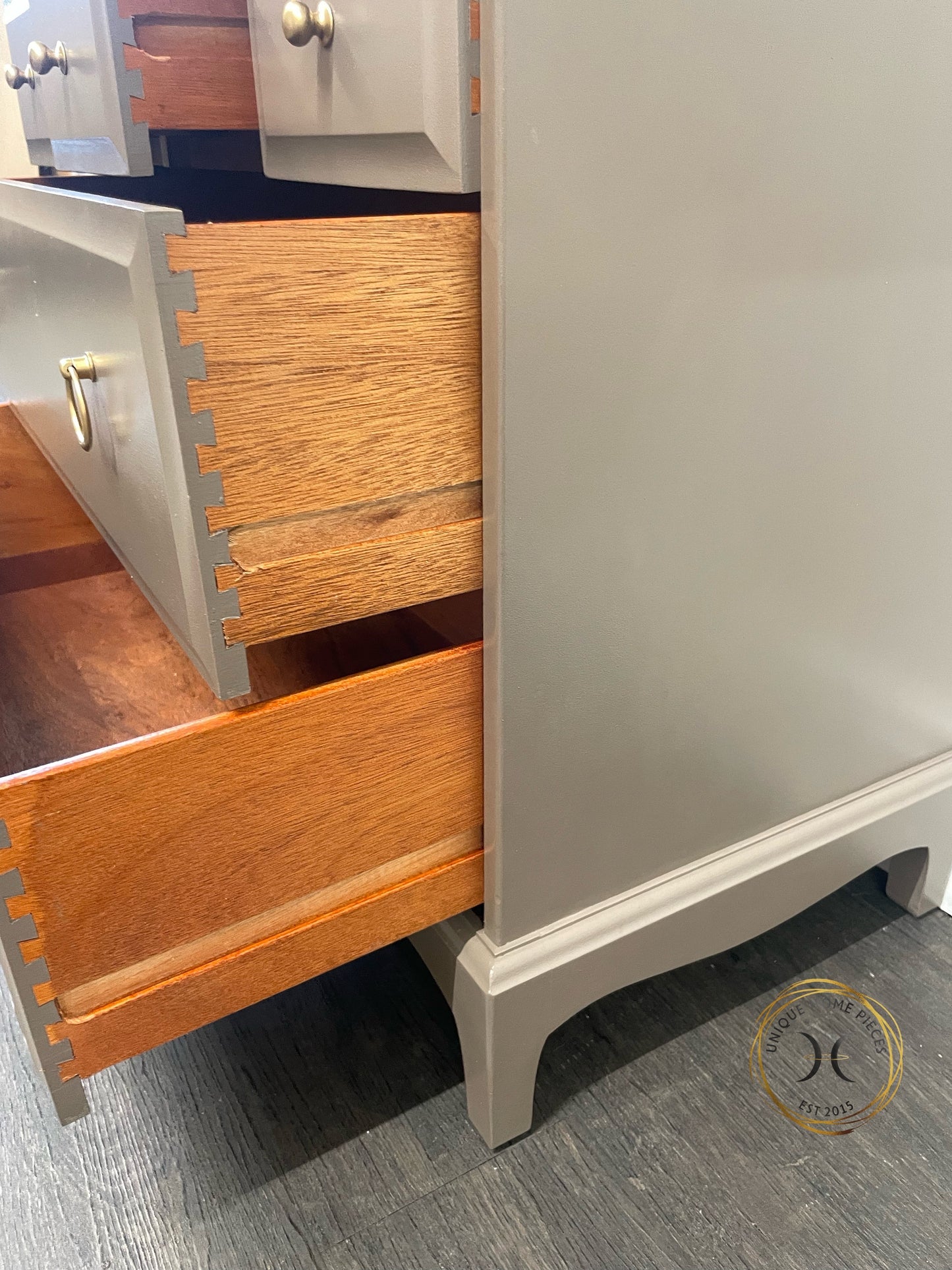 Beige Stag 5 Drawer Chest