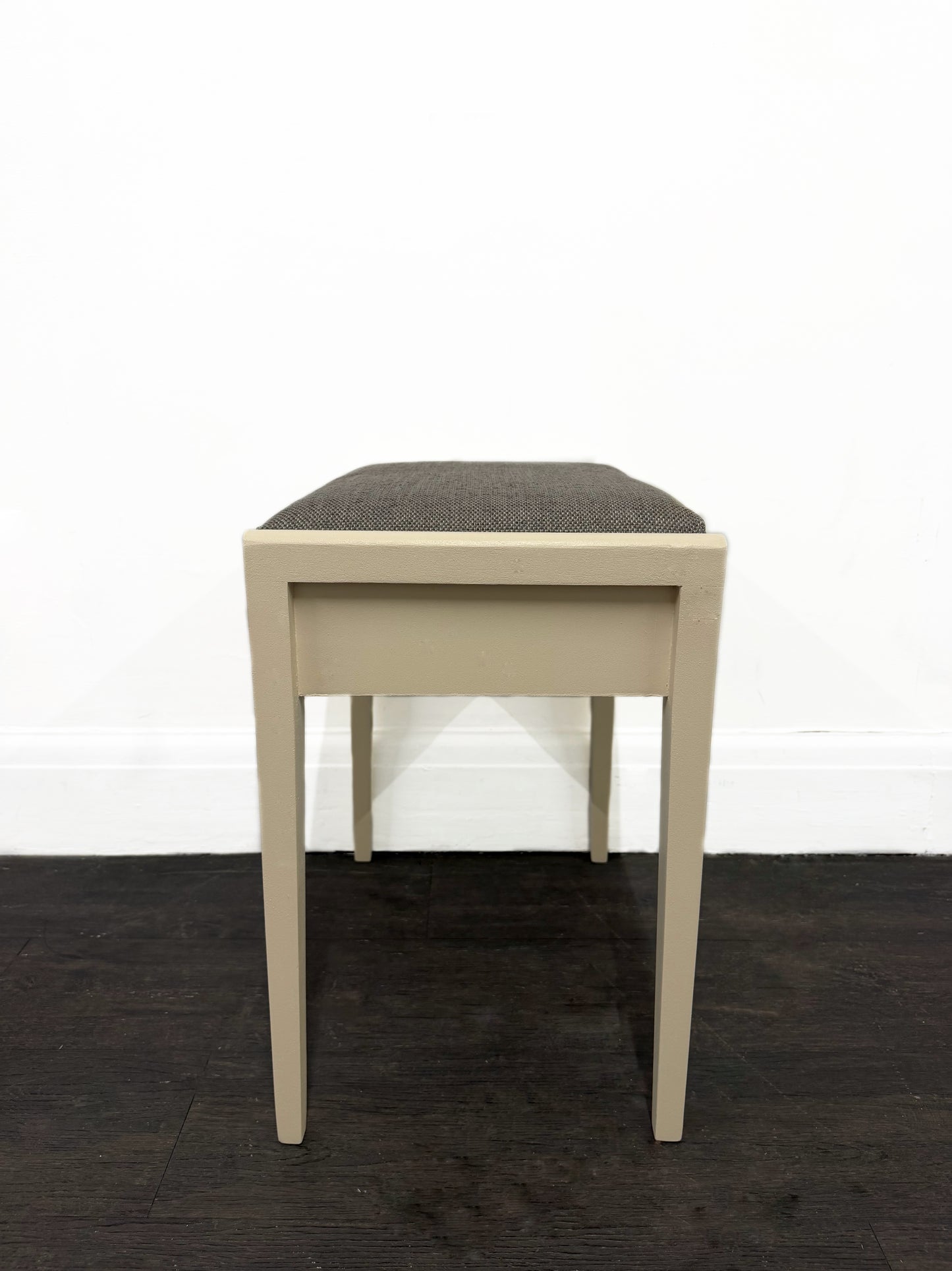 Cream And Brown Piano Stool