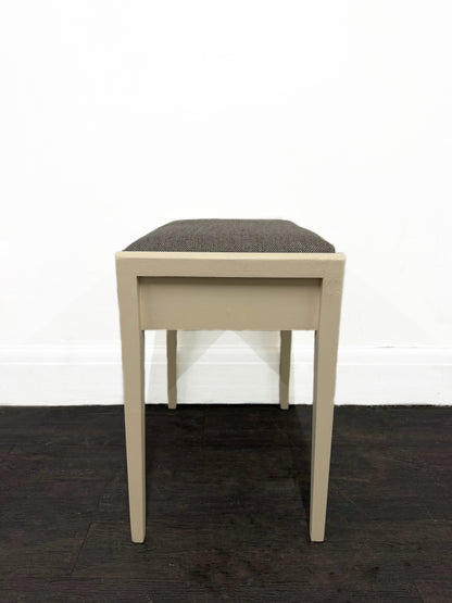 Cream And Brown Piano Stool