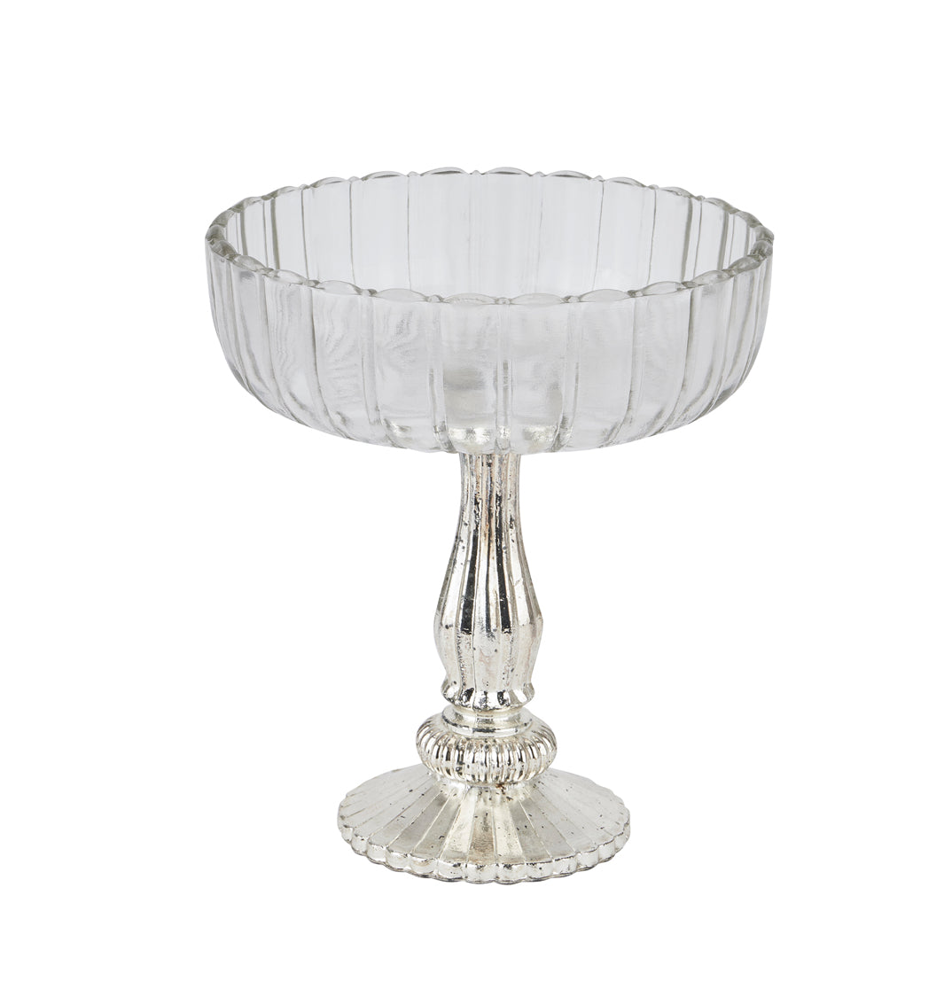 Medium Fluted  Glass Display Bowl