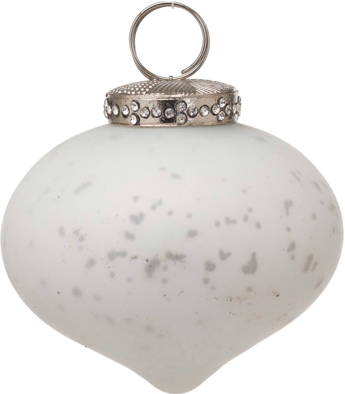 The Noel Collection White Bulbous Christmas Tree Bauble 18032