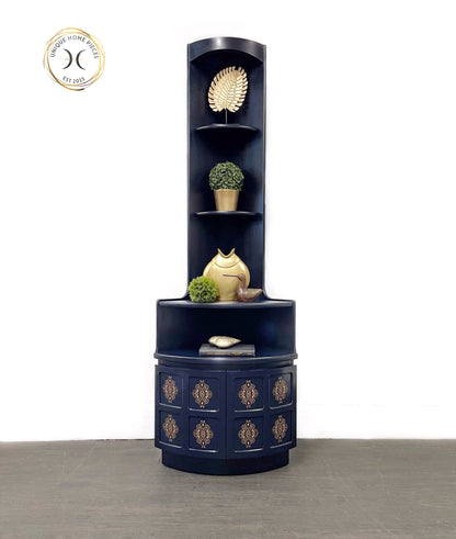 Nathan Mid Century Oxford Blue Corner Unit