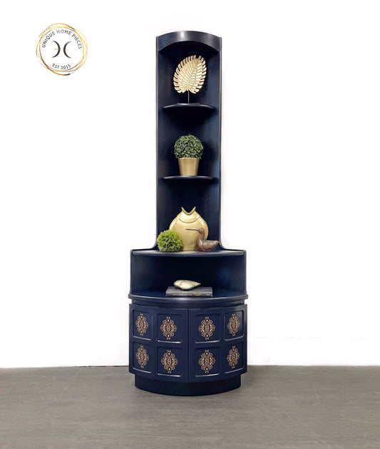 Nathan Mid Century Oxford Blue Corner Unit
