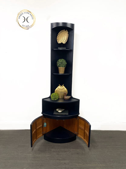 Nathan Mid Century Oxford Blue Corner Unit
