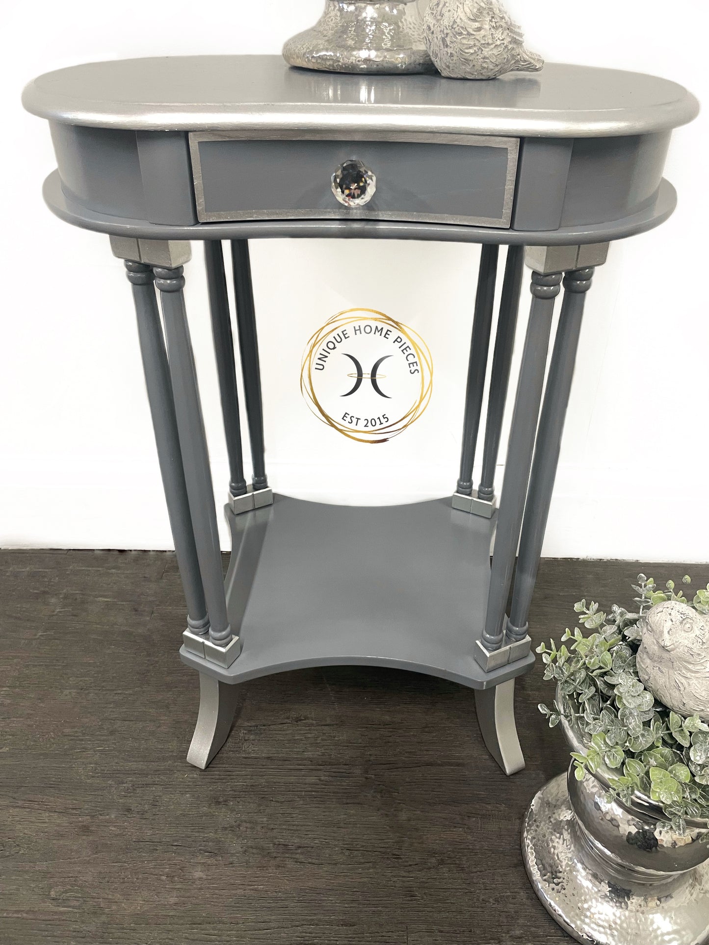 Grey and Silver Hall/Side Table