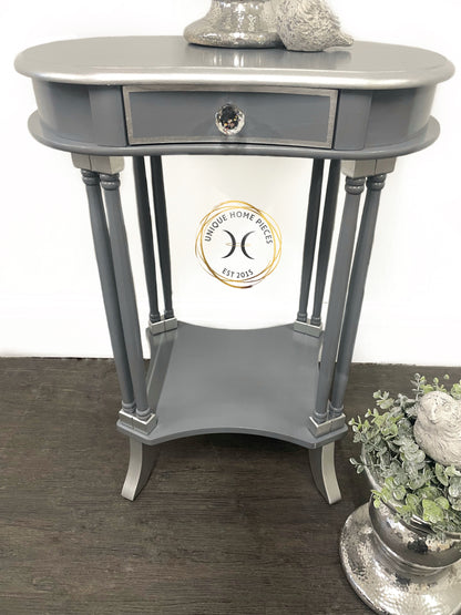 Grey and Silver Hall/Side Table