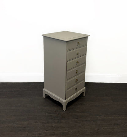 Greyish-Brown Slimline Tallboy Vanity Unit Dresser Chest of Drawers