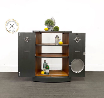Turnidge Of London MCM Grey/Silver metamorphosis Cocktail Cabinet/Bar