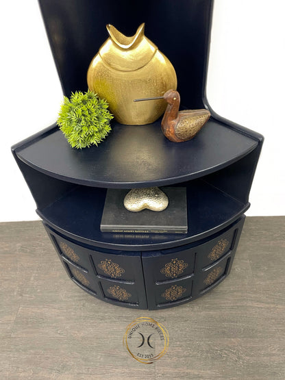 Nathan Mid Century Oxford Blue Corner Unit