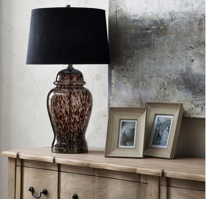 Black Dapple Acanthus Lamp