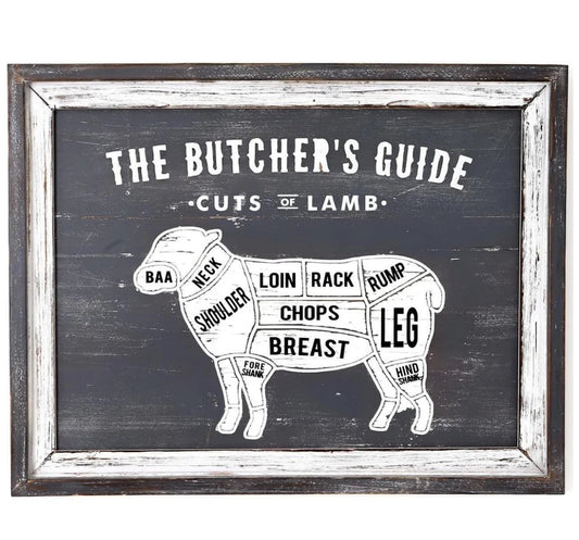 Hill Interiors - Butchers Cuts Lamb Wall Plaque