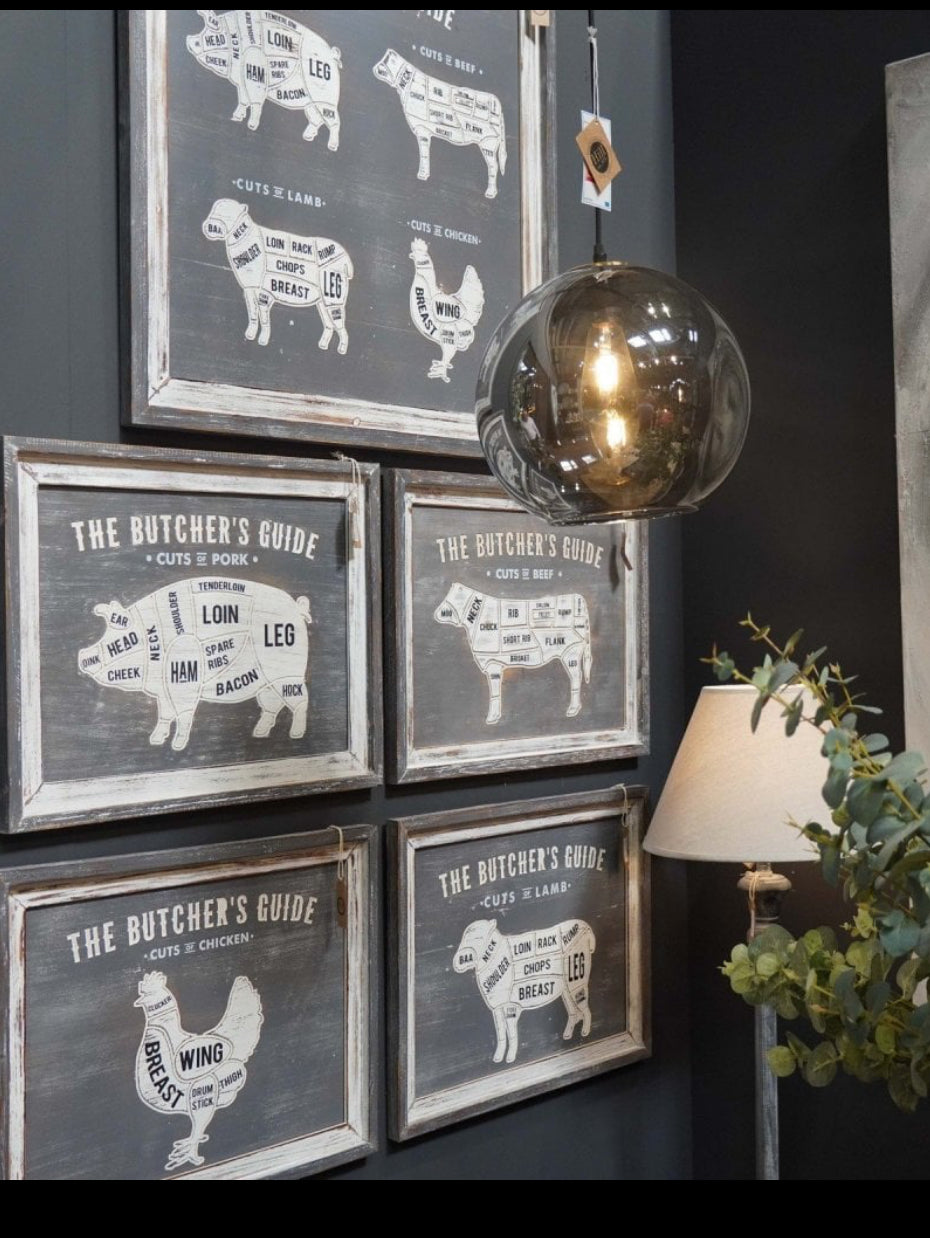 Hill Interiors - Butchers Cut Chicken Wall Plaque