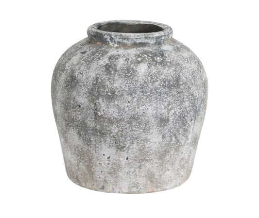 Hill Interiors - Aged Stone Ceramic Vase