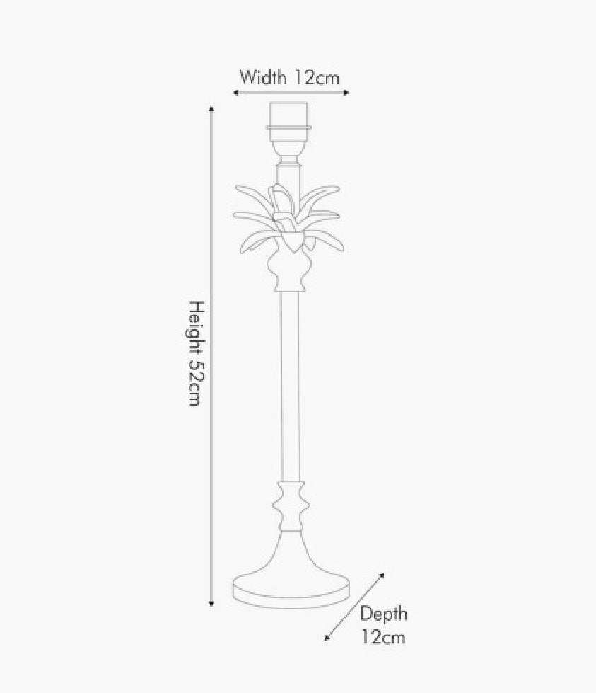 Trafalgar Nickel Metal Palm Tree Table Lamp Base