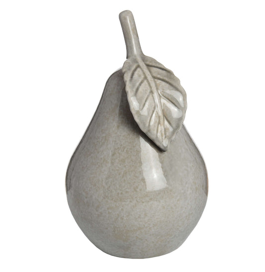 Antique Grey Large Ceramic Pear