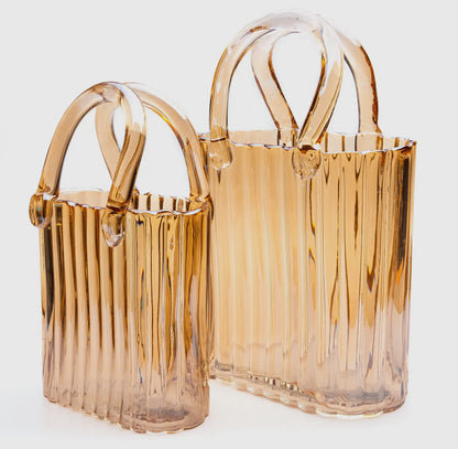 Glass Handbag Vase