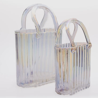 Glass Handbag Vase