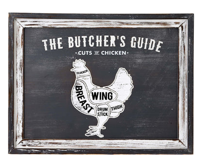 Hill Interiors - Butchers Cut Chicken Wall Plaque