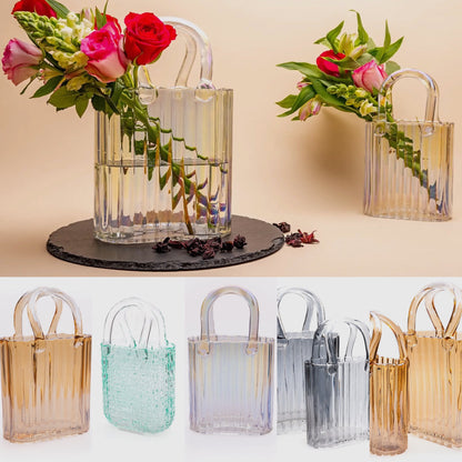 Glass Handbag Vase