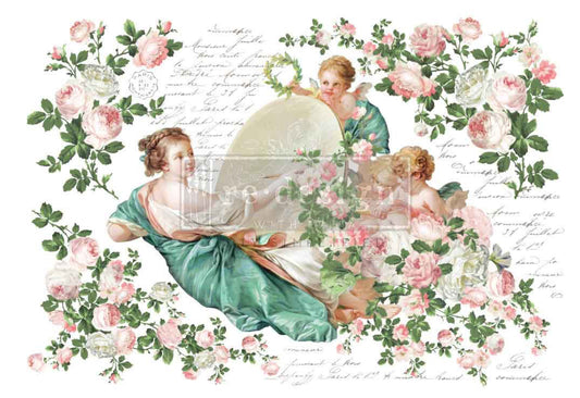 Re-Design With Prima Decor Transfers- Chambre De La Reine - 24” x 35” Cut into Two Sheets