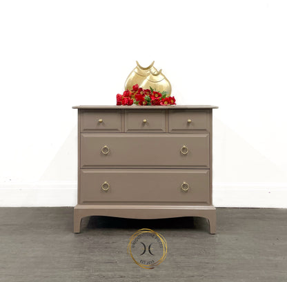 Beige Stag 5 Drawer Chest