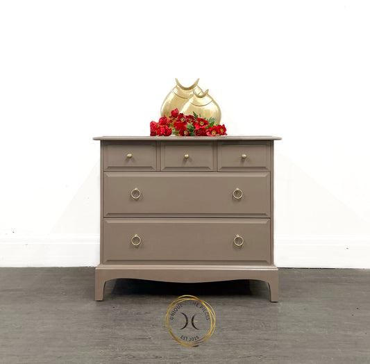Beige Stag 5 Drawer Chest