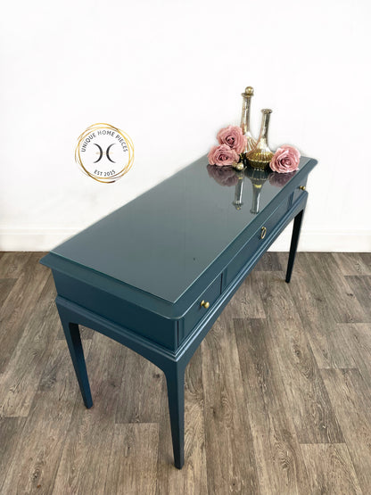 Blue Stag Three Drawer Dressing Table, Desk, Console Table