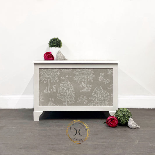 Bespoke White Blanket Box, Storage Box, Trunk, Ottoman, Toy Box