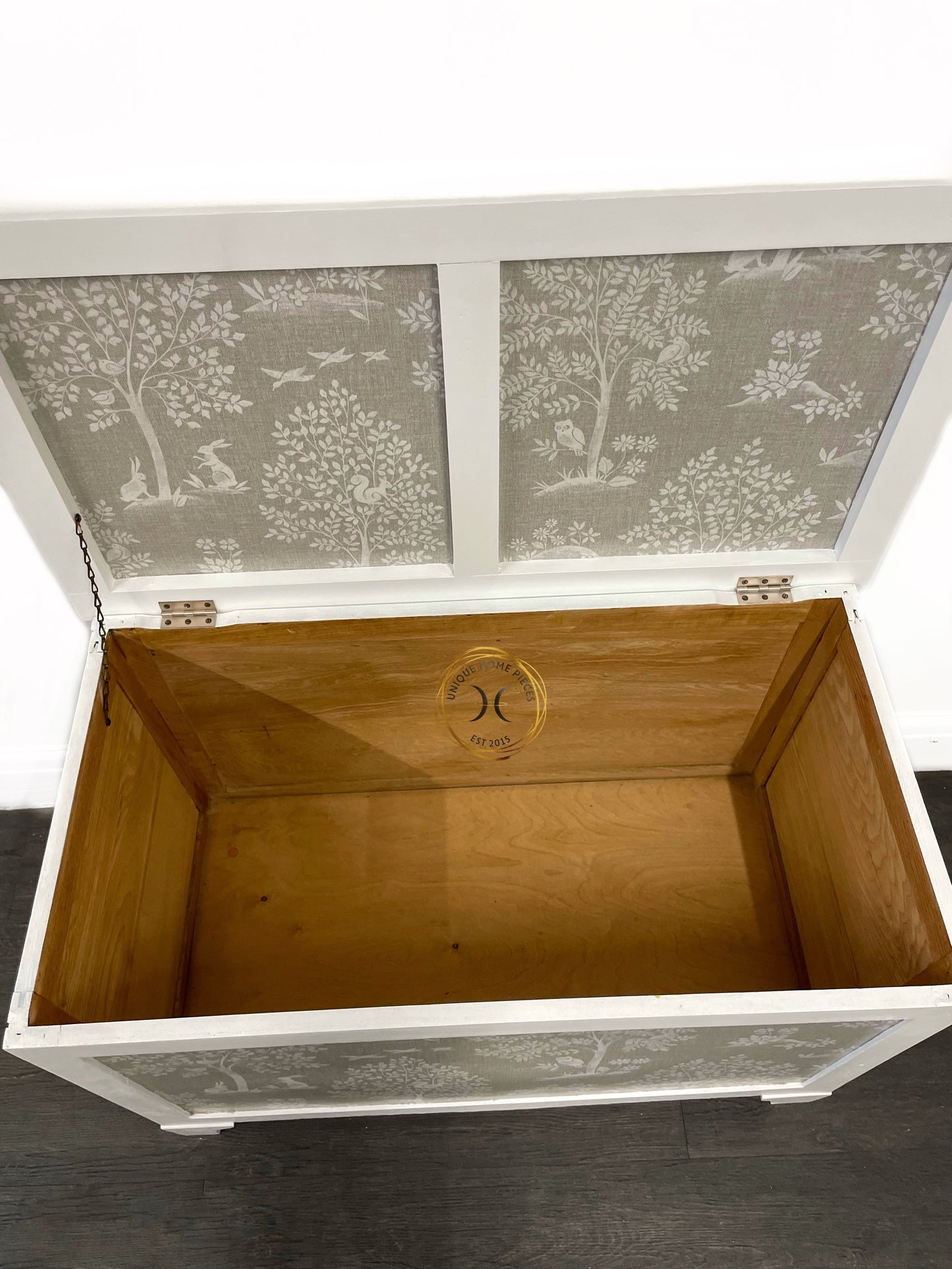 Bespoke White Blanket Box, Storage Box, Trunk, Ottoman, Toy Box