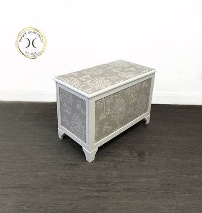 Bespoke White Blanket Box, Storage Box, Trunk, Ottoman, Toy Box