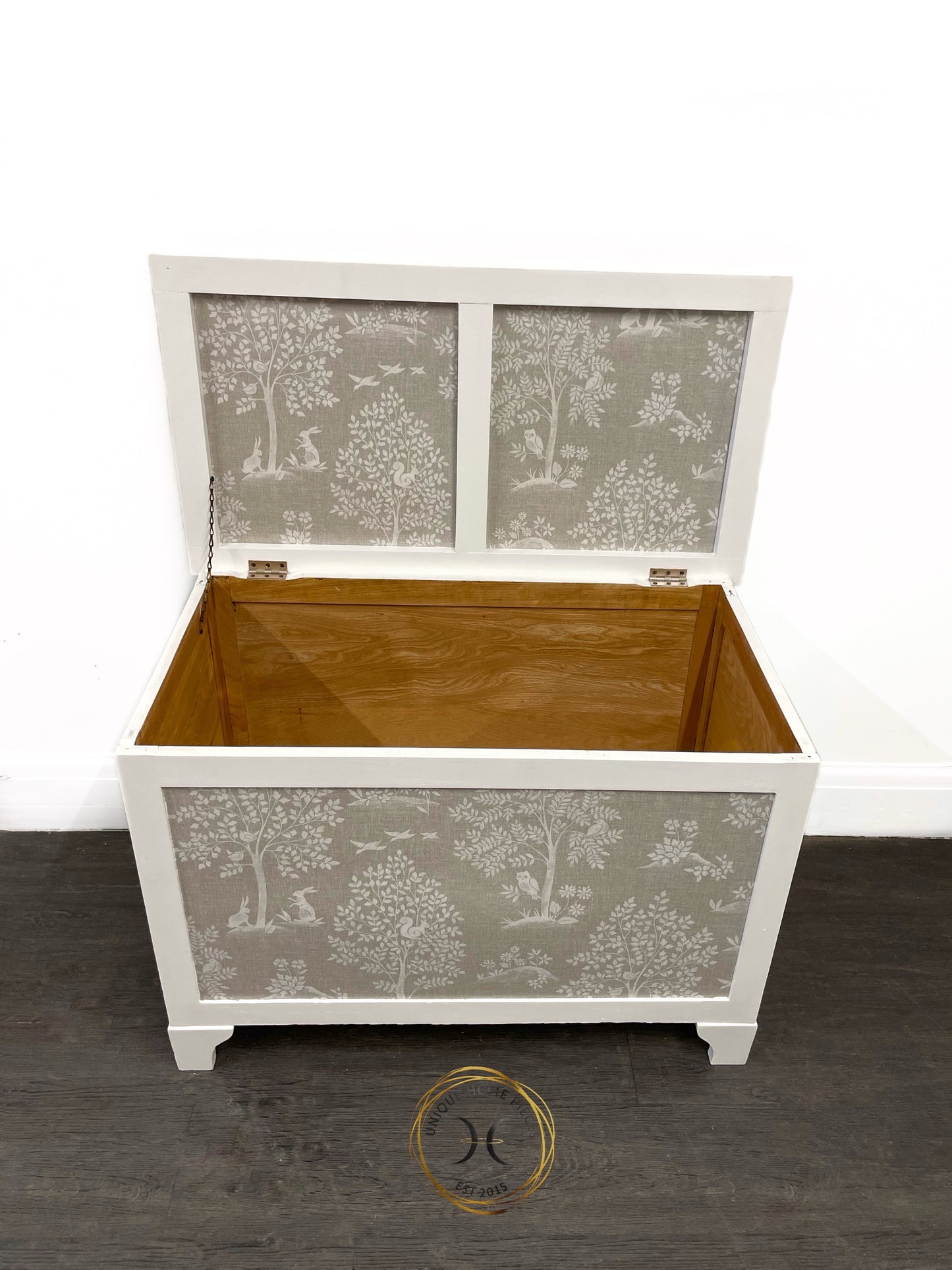 Bespoke White Blanket Box, Storage Box, Trunk, Ottoman, Toy Box
