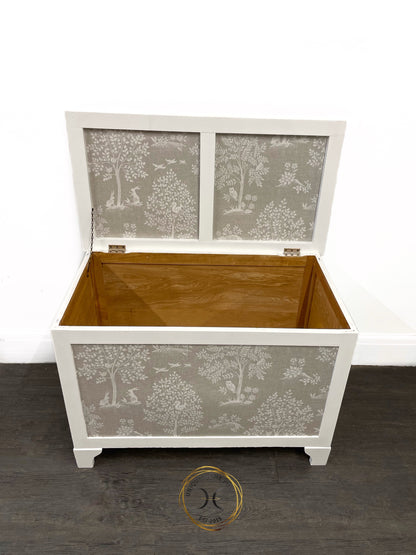 Bespoke White Blanket Box, Storage Box, Trunk, Ottoman, Toy Box
