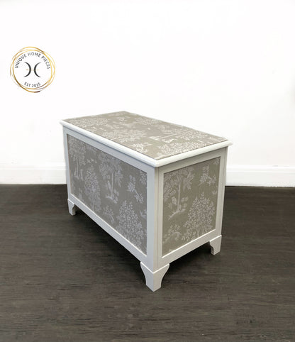 Bespoke White Blanket Box, Storage Box, Trunk, Ottoman, Toy Box