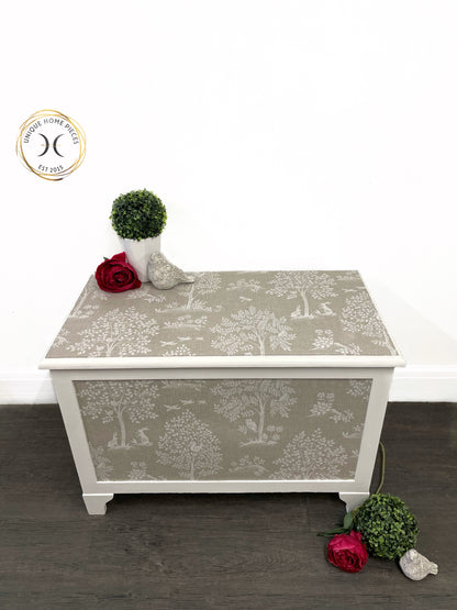 Bespoke White Blanket Box, Storage Box, Trunk, Ottoman, Toy Box