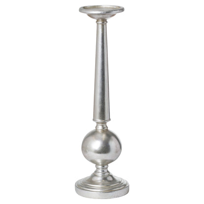 Antique Silver Medium Column Candle Stand