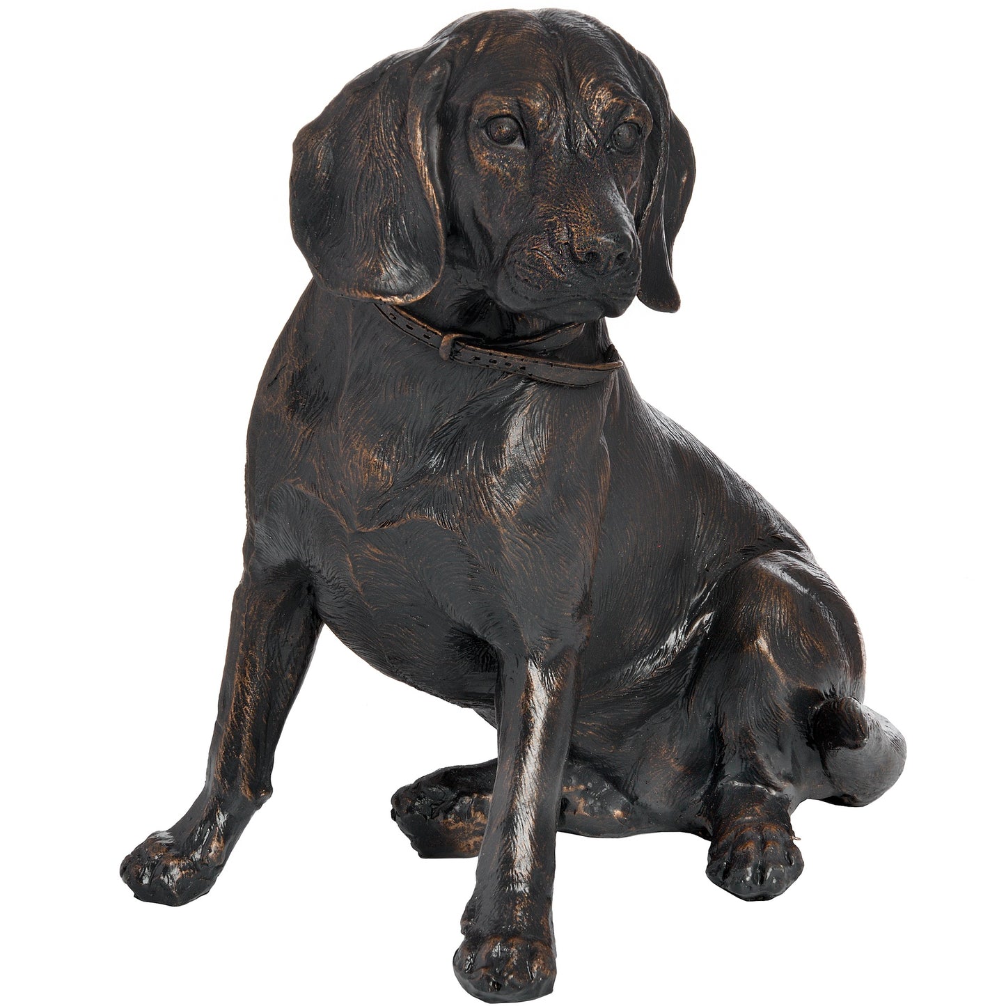 Sitting Spaniel In Antique Bronze