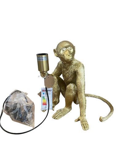 Gold Animal Monkey Table Lamp