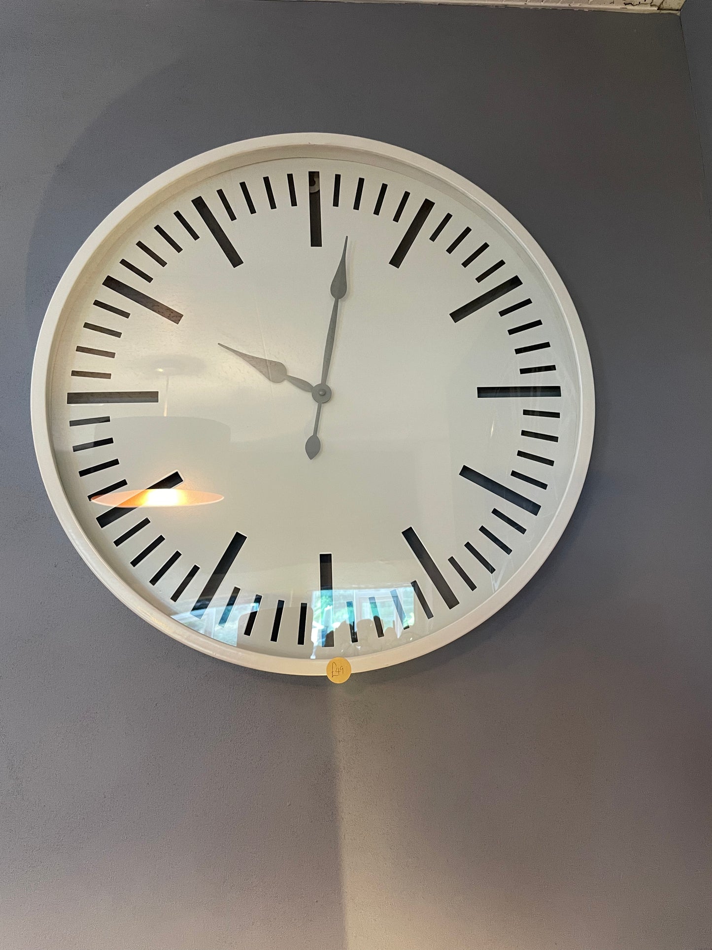 White Metal Wall Clock