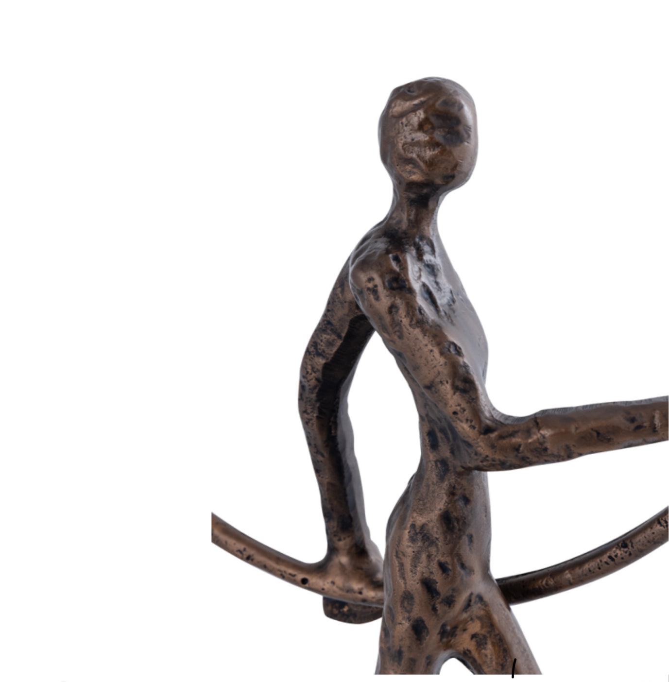 54 cm Man With A Bronze Ring Metal Sculpture