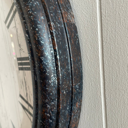 Black Distressed Wall Clock