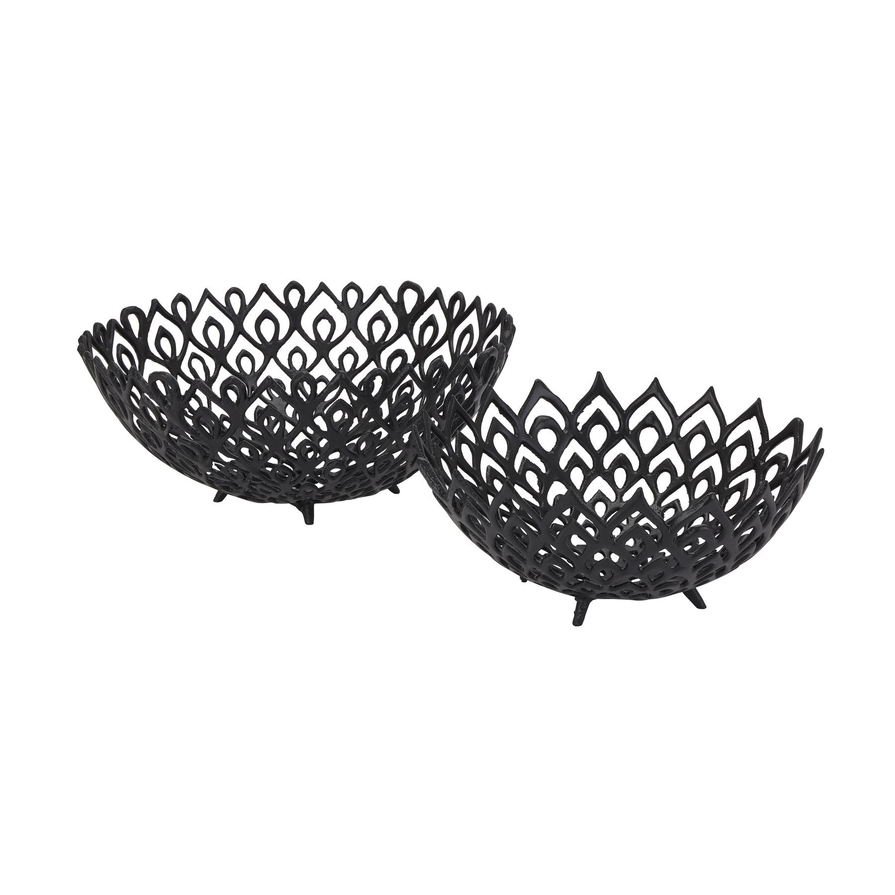 Black Cast Lattice Bowl - Unique Home Pieces