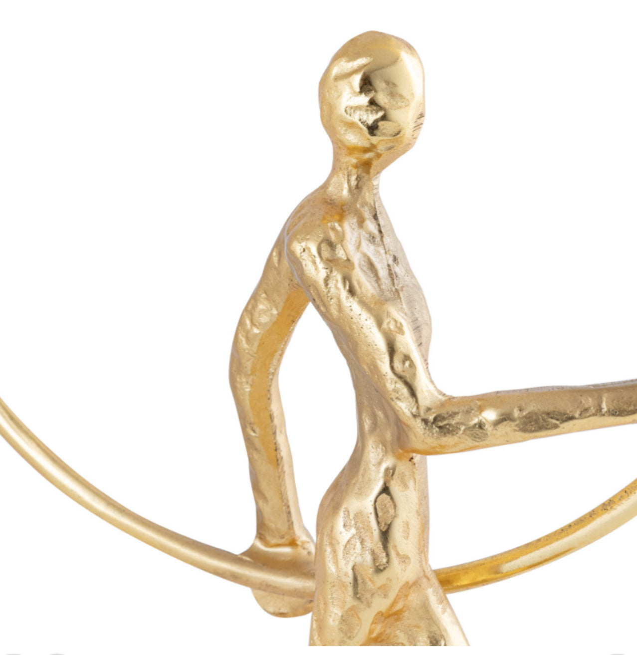 54cm Man With Ring Gold Metal Sculpture